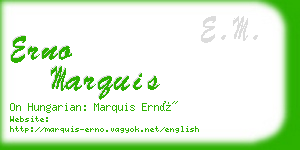 erno marquis business card